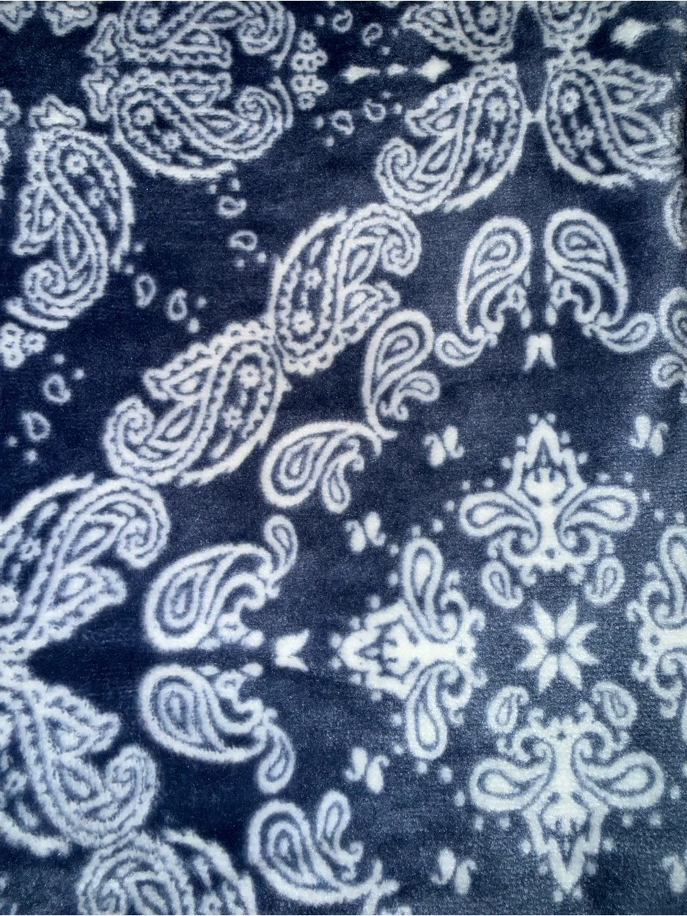 NEW Wrangler KING ULTRA PLUSH 108x90” BLUE WHITE PAISLEY THROW BLANKET SOOO SOFT